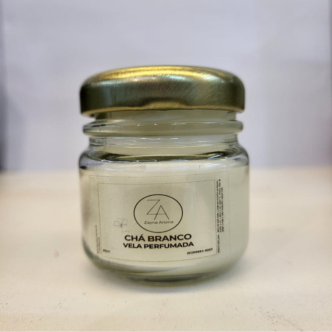 vela perfuma cha branco 30ml 1