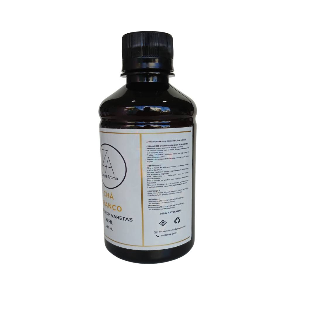 difusor de varetas cha branco refil 250ml f2